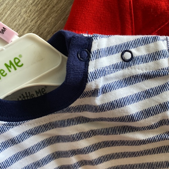 Little Me, 2 piece overall and tee set size 9 mos. NWT! - Picture 8 of 16